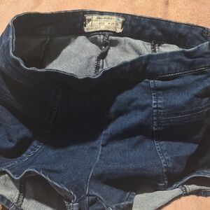 Free People Women's Dark Blue Denim Shorts